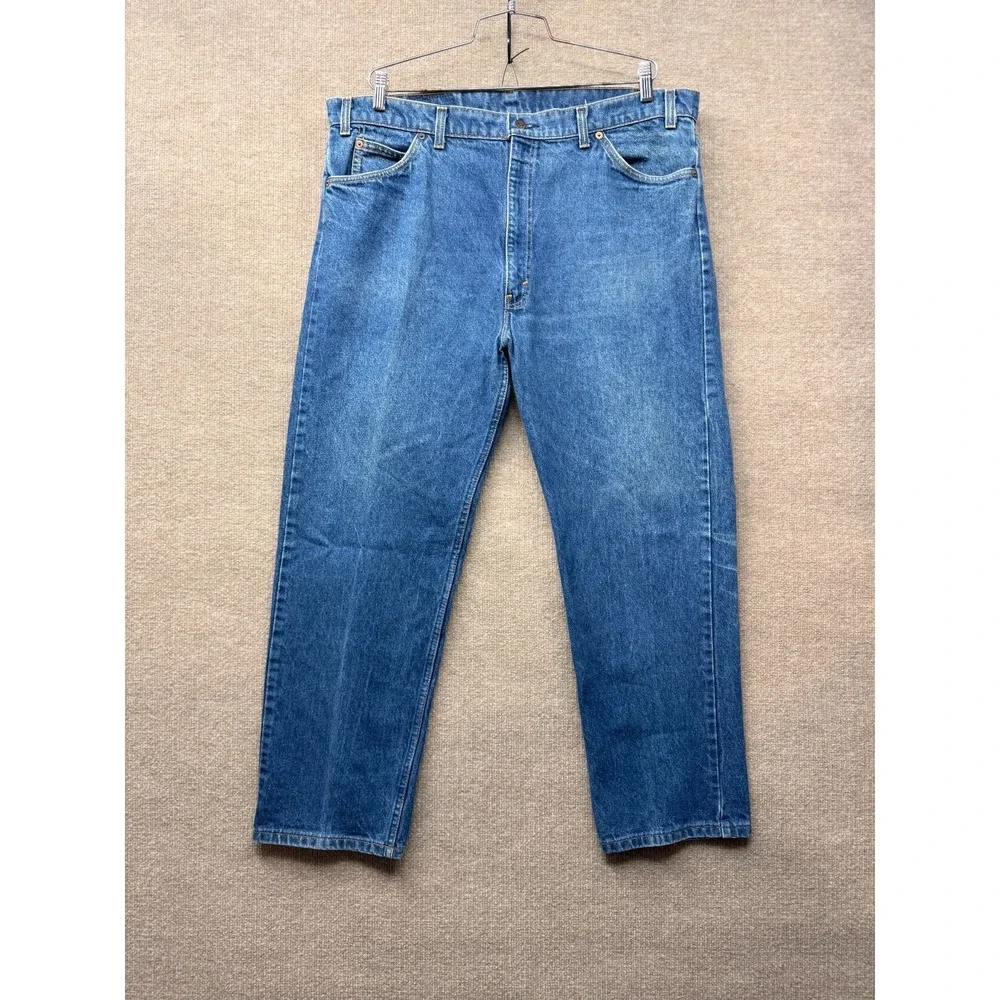 Levis‎ 505 Jeans Mens 42x30 Blue Straight Leg Orange Tab Vintage Made In USA 80s